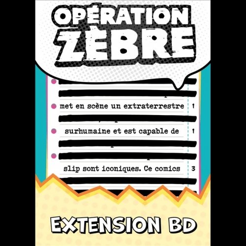 Opération Zèbre Extension BD