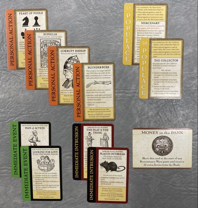 Renaissance Wars: Kickstarter Exclusive Stretch Goal Cards