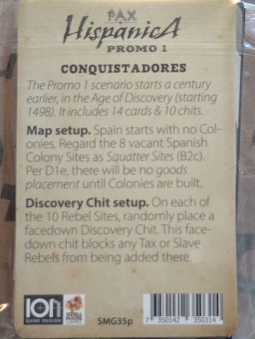 Pax Hispanica: Promo 1 – Conquistadores