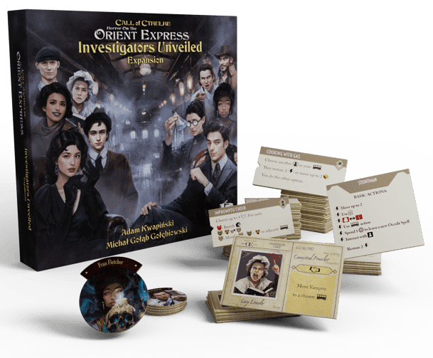 RESERVA HORROR EN EL ORIENT EXPRESS: EL JUEGO DE MESA – EXPANSION INVESTIGADORES REVELADOS