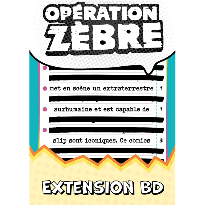 Opération Zèbre Extension BD